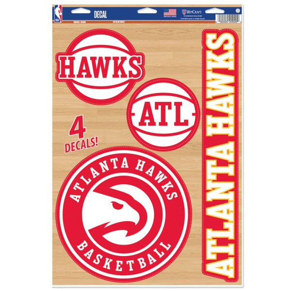 Wholesale-Atlanta Hawks Multi-Use Decal 11" x 17"