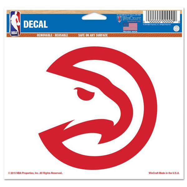 Wholesale-Atlanta Hawks Multi-Use Decal -Clear Bckrgd 5" x 6"