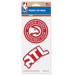 Wholesale-Atlanta Hawks Perfect Cut Decal set of two 4"x4"