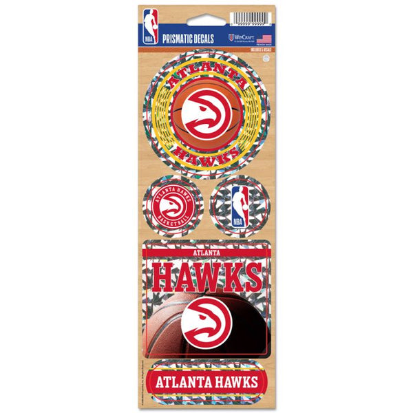 Wholesale-Atlanta Hawks Prismatic Decal 4" x 11"