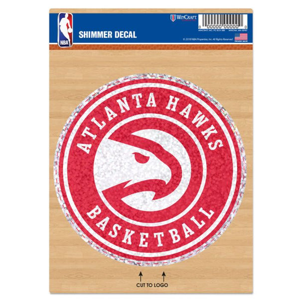 Wholesale-Atlanta Hawks Shimmer Decals 5" x 7"