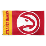 Wholesale-Atlanta Hawks TEAM BLOCK Flag - Deluxe 3' X 5'