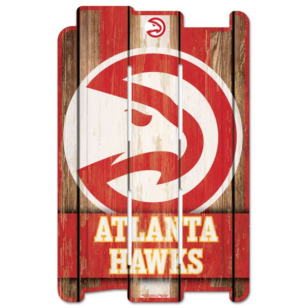 Wholesale-Atlanta Hawks Wood Fence Sign