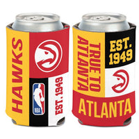 Wholesale-Atlanta Hawks color block Can Cooler 12 oz.