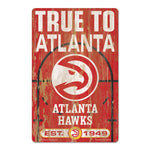 Wholesale-Atlanta Hawks slogan Wood Sign 11" x 17" 1/4" thick