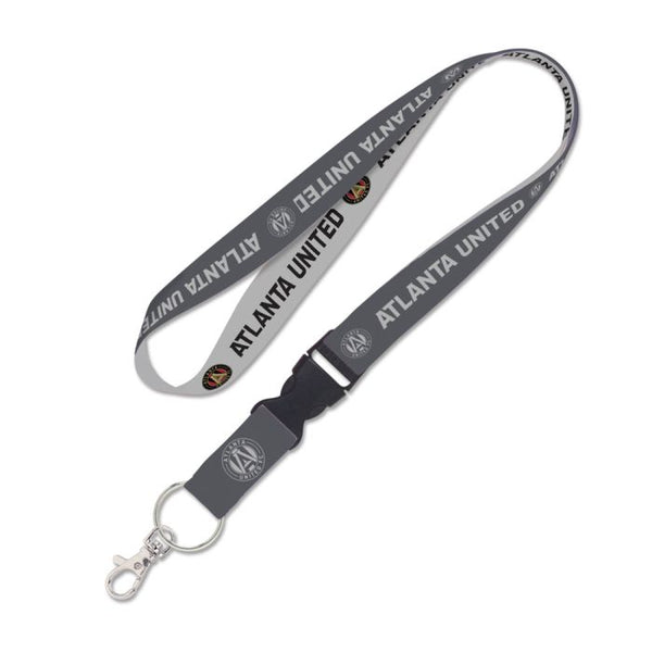 Wholesale-Atlanta United Charcoal Lanyard w/detachable buckle 1"