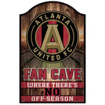 Wholesale-Atlanta United FAN CAVE Wood Sign 11" x 17" 1/4" thick