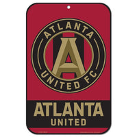 Wholesale-Atlanta United logo &amp; wordmark Plastic Sign 11" x 17"