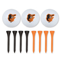 Wholesale-Baltimore Orioles 3 Golf Balls w/Tees