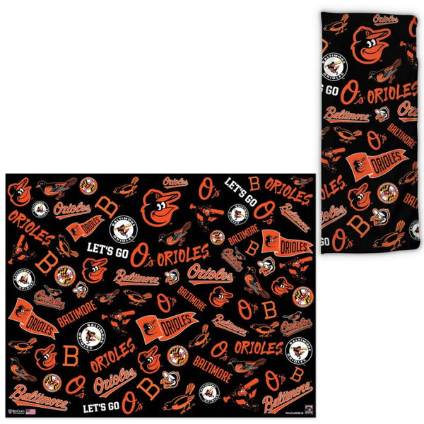 Wholesale-Baltimore Orioles / Cooperstown Scatter Print Fan Wraps