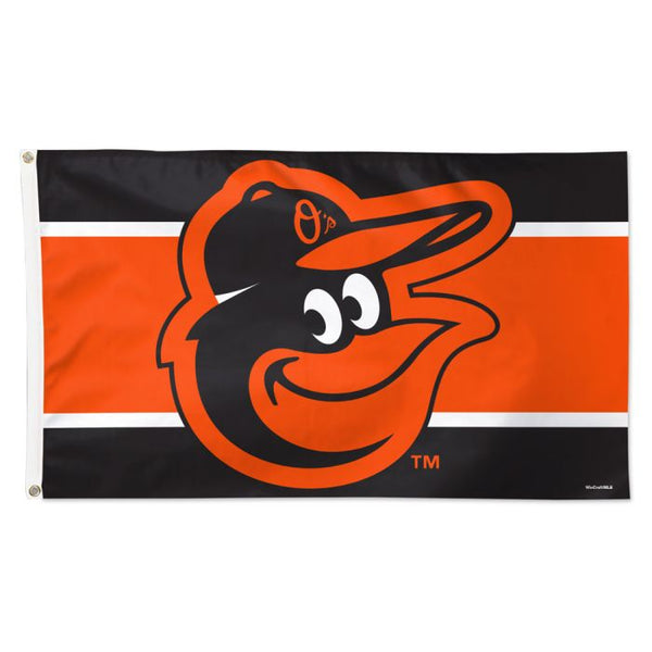 Wholesale-Baltimore Orioles H STRIPE Flag - Deluxe 3' X 5'