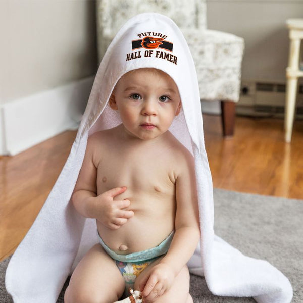 Wholesale-Baltimore Orioles / Littlest Fan MLB Future hall of Famer All Pro Hooded Baby Towel