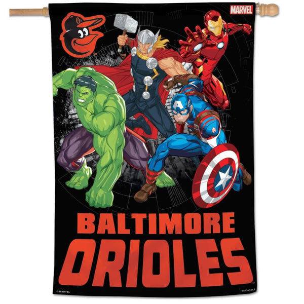 Wholesale-Baltimore Orioles / Marvel (c) 2021 MARVEL Vertical Flag 28" x 40"