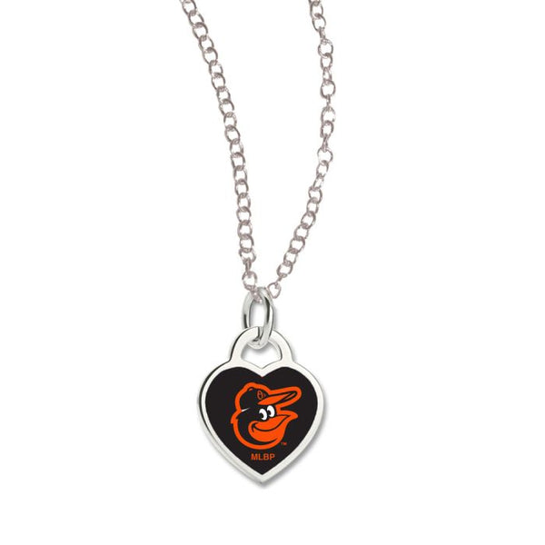 Wholesale-Baltimore Orioles Necklace w/3D Heart