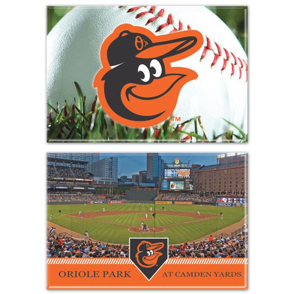 Wholesale-Baltimore Orioles Rectangle Magnet, 2pack 2" x 3"