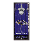 Wholesale-Baltimore Ravens Bottle Opener Sign 5x11