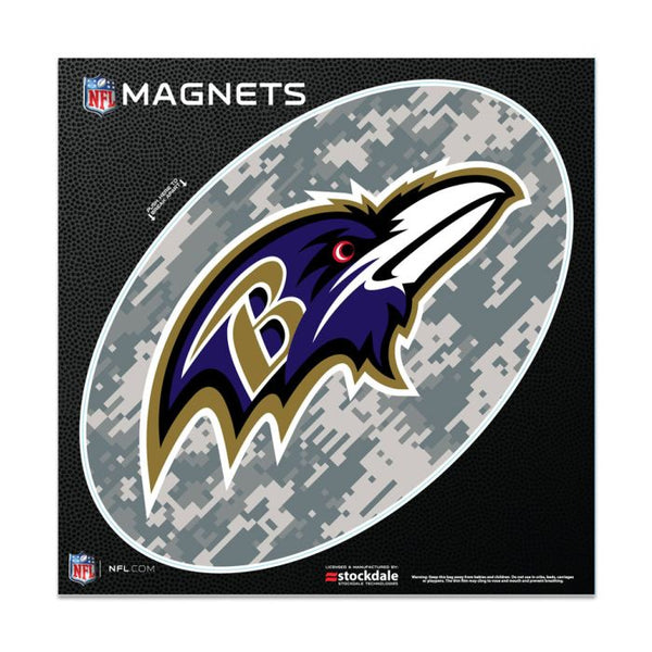 Wholesale-Baltimore Ravens CAMO Outdoor Magnets 6" x 6"