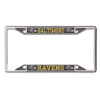 Wholesale-Baltimore Ravens CARBON Lic Plt Frame S/S Printed