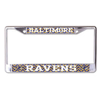 Wholesale-Baltimore Ravens CHEVRON Lic Plt Frame S/L Printed