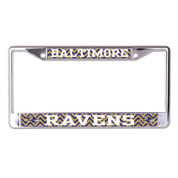 Wholesale-Baltimore Ravens CHEVRON Lic Plt Frame S/L Printed