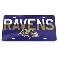 Wholesale-Baltimore Ravens COLOR DUO Specialty Acrylic License Plate