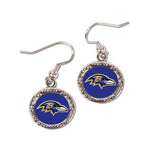 Wholesale-Baltimore Ravens Earrings Jewelry Carded Round