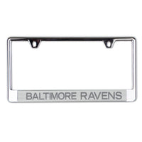 Wholesale-Baltimore Ravens FROSTED Lic Plate Frame B/O Printed