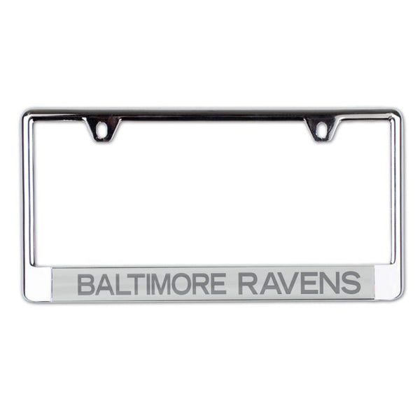 Wholesale-Baltimore Ravens FROSTED Lic Plate Frame B/O Printed