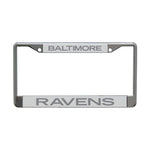 Wholesale-Baltimore Ravens FROSTED Lic Plt Frame S/L Printed