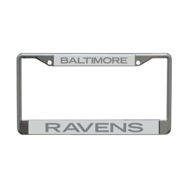 Wholesale-Baltimore Ravens FROSTED Lic Plt Frame S/L Printed