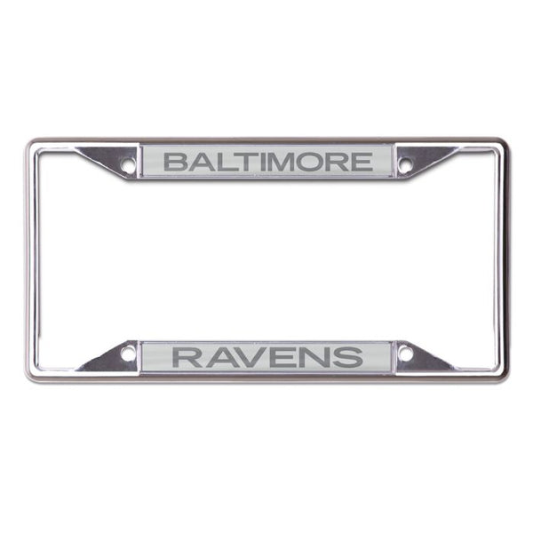 Wholesale-Baltimore Ravens FROSTED Lic Plt Frame S/S Printed