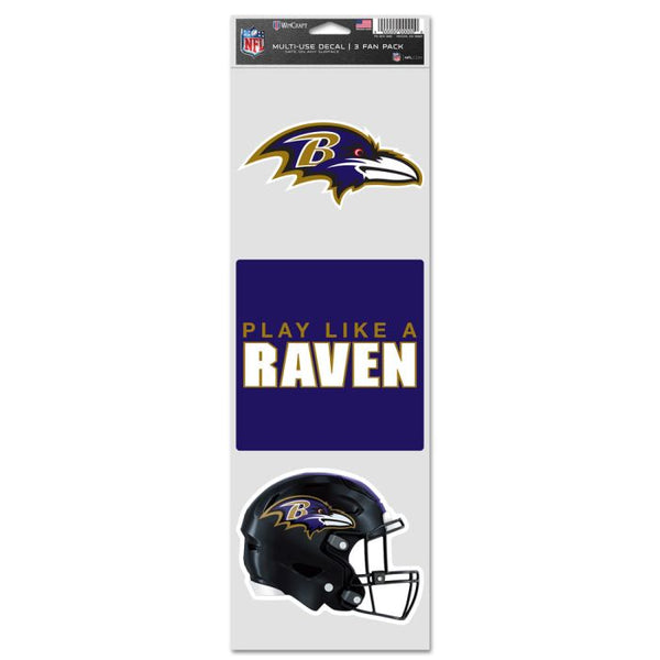 Wholesale-Baltimore Ravens Fan Decals 3.75" x 12"