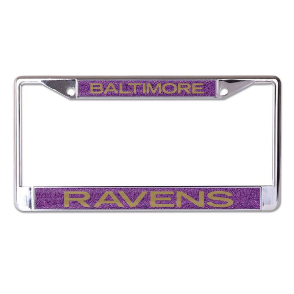 Wholesale-Baltimore Ravens GLITTER BACKGROUND Lic Plt Frame S/L Printed