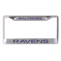 Wholesale-Baltimore Ravens GLITTER BACKGROUND Lic Plt Frame S/L Printed