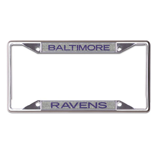 Wholesale-Baltimore Ravens GLITTER BACKGROUND Lic Plt Frame S/S Printed