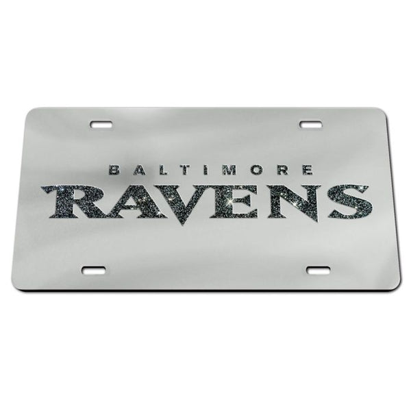 Wholesale-Baltimore Ravens GLITTER LETTERS Acrylic Classic License Plates