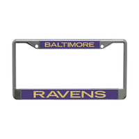 Wholesale-Baltimore Ravens GLITTER LETTERS Lic Plt Frame S/L Printed