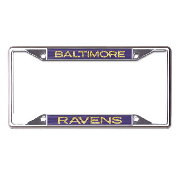 Wholesale-Baltimore Ravens GLITTER LETTERS Lic Plt Frame S/S Printed