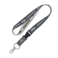 Wholesale-Baltimore Ravens Gray Lanyard w/detachable buckle 1"