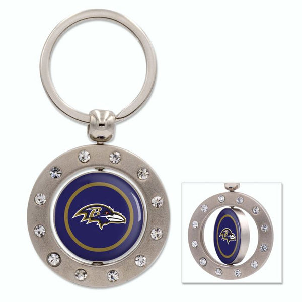 Wholesale-Baltimore Ravens Keychain w/Bling Spinner