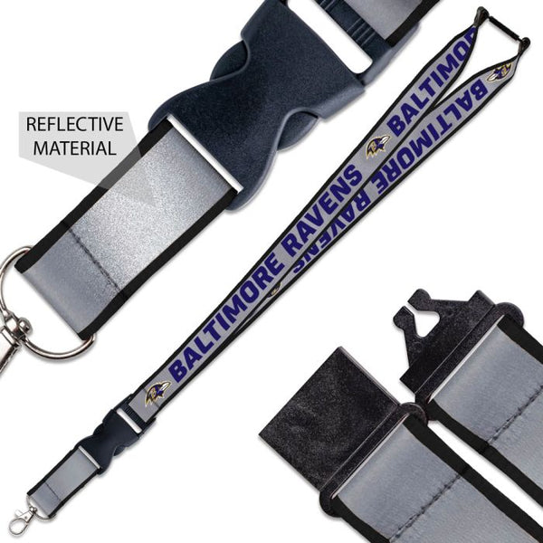 Wholesale-Baltimore Ravens Lanyard w/ Buckle Reflective 1"