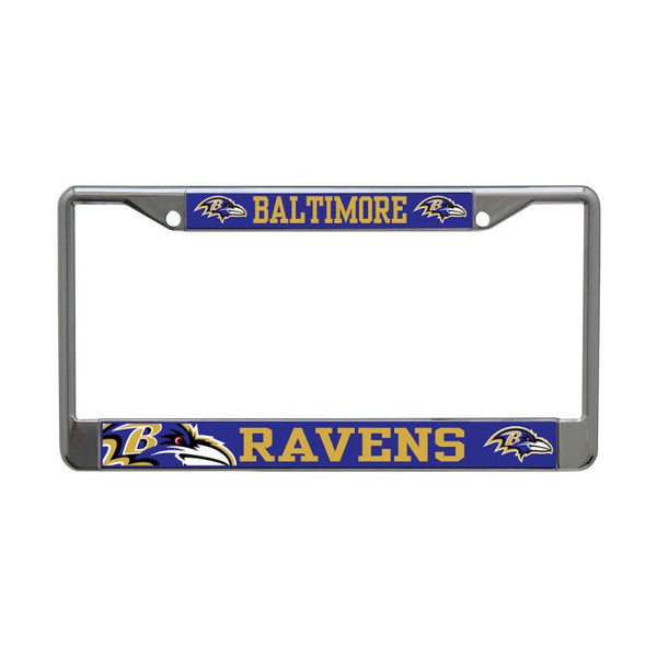 Wholesale-Baltimore Ravens MEGA Lic Plt Frame S/L Printed