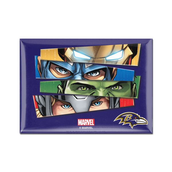 Wholesale-Baltimore Ravens / Marvel (C) 2021 Marvel Metal Magnet 2.5" x 3.5"