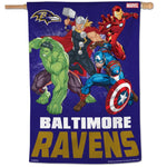 Wholesale-Baltimore Ravens / Marvel (C) 2021 Marvel Vertical Flag 28" x 40"