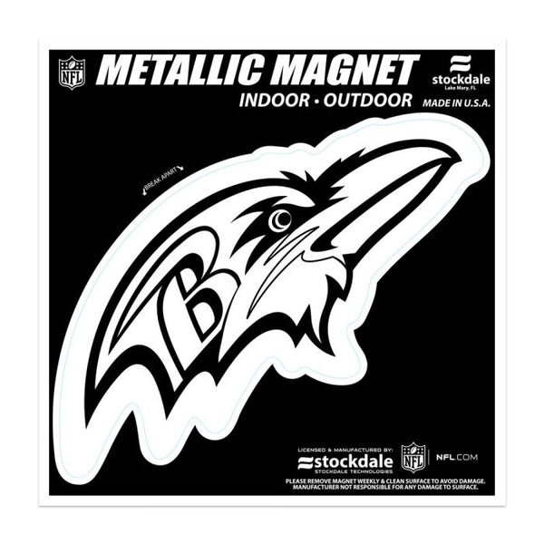 Wholesale-Baltimore Ravens Metallic Magnets 12" x 12"