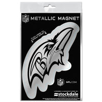 Wholesale-Baltimore Ravens Metallic Magnets 3" x 5"