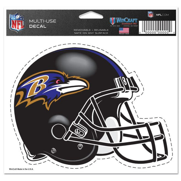 Wholesale-Baltimore Ravens Multi-Use Decal -Clear Bckrgd 5" x 6"