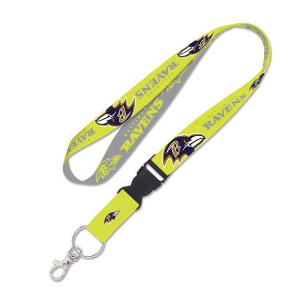 Wholesale-Baltimore Ravens NEON Lanyard w/detachable buckle 1"