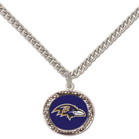 Wholesale-Baltimore Ravens Necklace w/Charm Jewelry Card