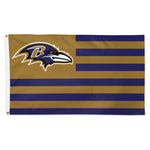 Wholesale-Baltimore Ravens / Patriotic Americana Flag - Deluxe 3' X 5'